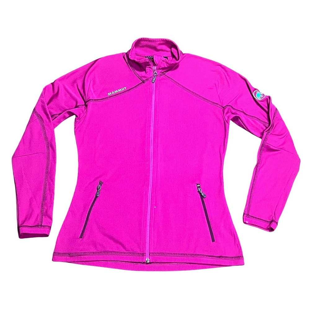 Mammut Womens Magenta Pink Full Zip Performance Waffle Fleece Jacket Size M